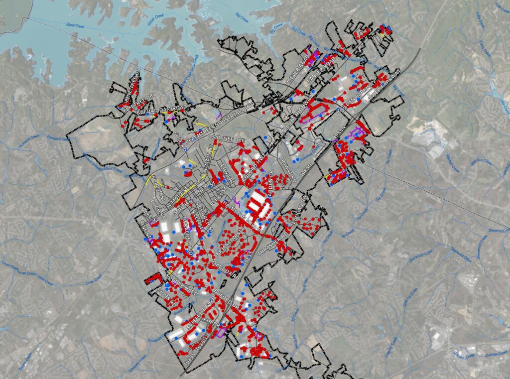 MS4 Stormwater Structures Map